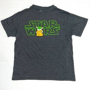 Star Wars Logo Child from The Mandalorian Short Sleeve Blended T-Shirt Size XS